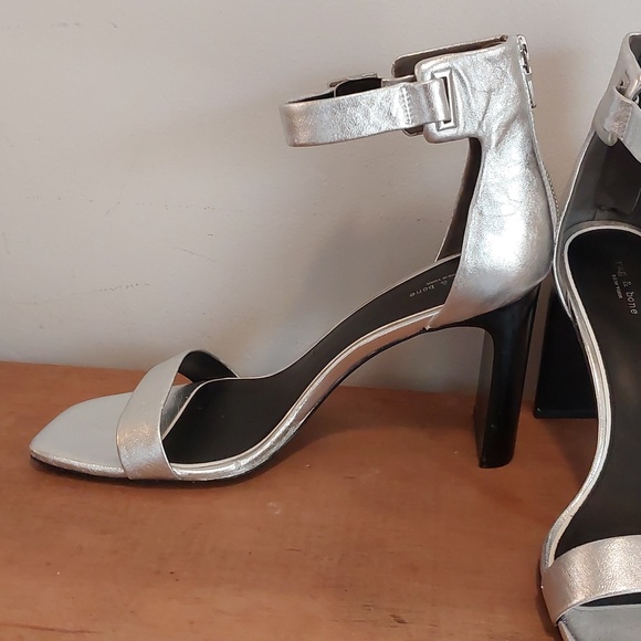Rag & Bone Silver strappy heels, Size 40 - Picture 3 of 8